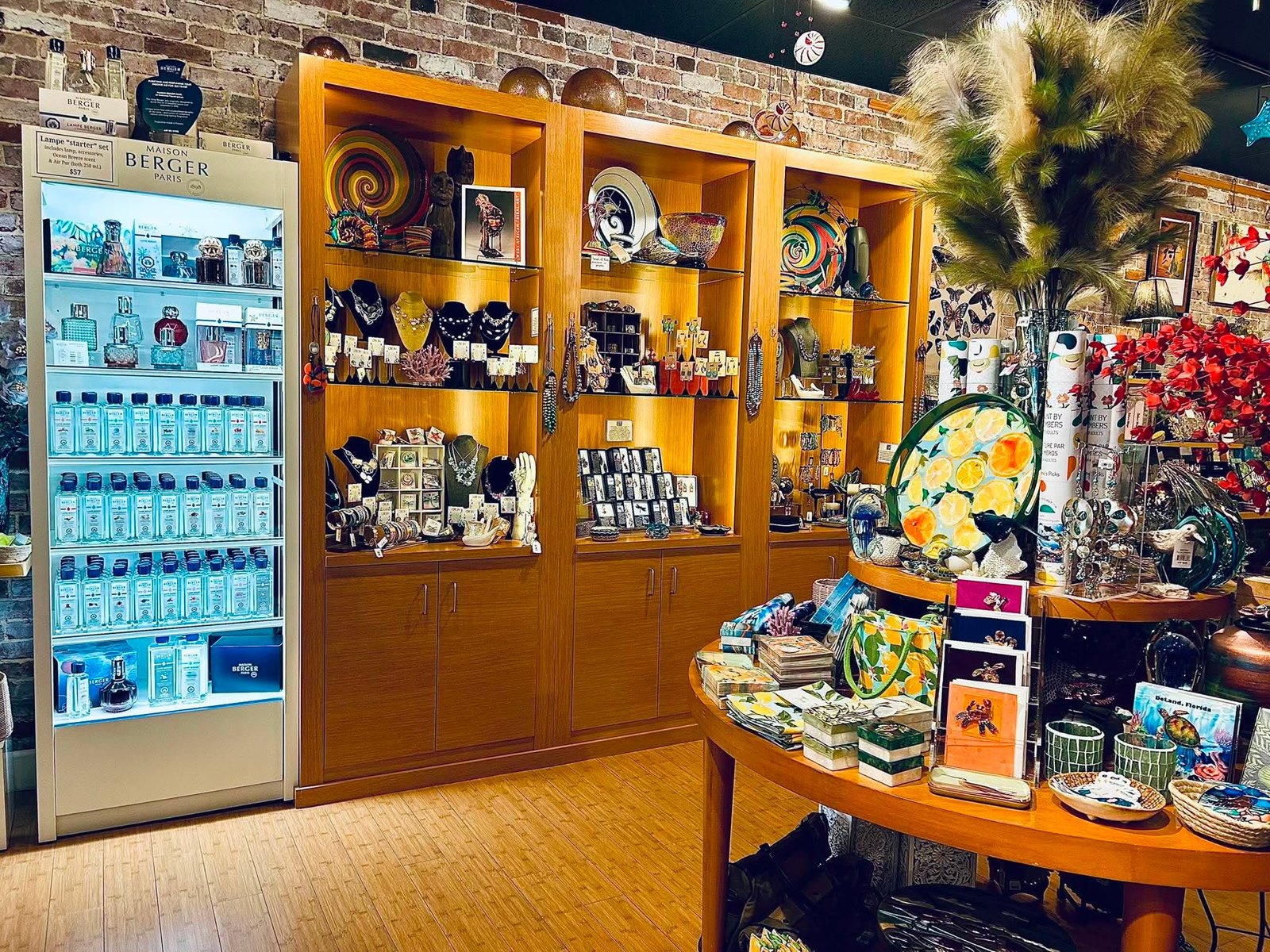 Art glass, jewelry and gifts inside The Museum Store in Downtown DeLand