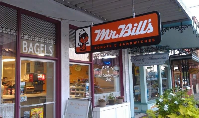 Mr. Bill's Donuts & Sandwiches storefront and sign on North Woodland Boulevard in Downtown DeLand
